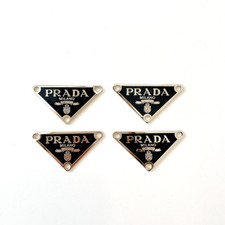 Designer Black Triangle Silver Logo Plate Set of 4 picture