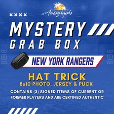 Mystery Grab Box - New York Rangers NHL Hockey Autographed Hat Trick picture