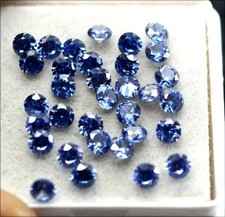 Natural Certified Ceylon Blue Sapphire Round Cut 6 mm 10 Pcs Loose Gemstone Lot picture