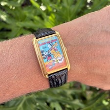 Rare Edition Seiko Lorus Disney Mickey Mouse Men's Tank Wrist Watch picture