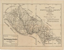 1913 Rodgers / Dake Title Co. Road Map of Santa Cruz County, California picture