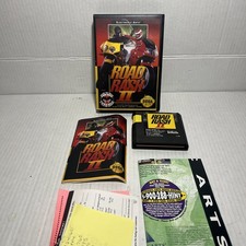 TESTED Sega GENESIS Game ROAD RASH Authentic COMPLETE Poster, Manual, Case, CIB picture