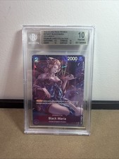 2022-24 ONE PIECE PROMOS TEXTURED P PREMIUM CARD COLL. BLACK MARIA BGS 10 picture
