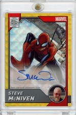 Spider-Man #AA-SM Steve McNiven Auto Gold Wave /50 - 2025 Topps Chrome Marvel picture