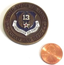 Challenge Coin - USAF - 13th AF - Poised and Ready - Commander - 2-Star General picture