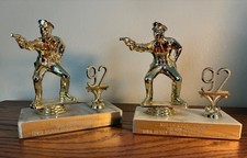 Two (2) ACJA-LAE 1992 CRIME SCENE COMPETITION TROPHIES ~ 2nd & 3rd Place picture