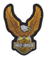 Harley Davidson Motorcycles Iron On Patch Open Winged Eagle 5.75