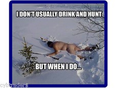 Funny Drunk Deer Hunter  Redneck Hillbilly  Refrigerator  / Tool  Box  Magnet picture