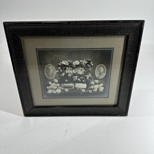 Mother + Father Post-Mortem Memorial 9x6 Framed Antique Cabinet Photo picture