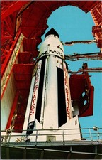 NASA SA-5 Saturn Rocket Pre-Launch Kennedy Space Center Curteichcolor Postcard picture