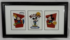 Vintage Disney Mickey Mouse Sports Basketball Framed Photos Michael Alan Design picture