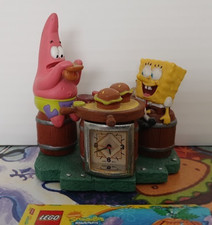 Vintage 2002 VIacom SPONGEBOB SQUAREPANTS  Mini Clock **SPONGE Missing  Arm** picture