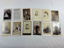 Collection of 12 Antique Victorian Carte de Visite CDV Studio Photos Job Lot picture