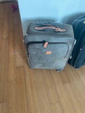 Bric's four wheel cabin luggage kaki green suede leather picture