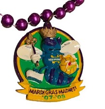 New In Package Vintage Mardi Gras Beads New Orleans Hornets Basketball NBA 07-08 picture