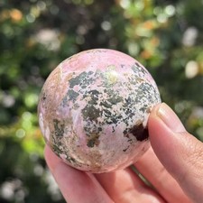 Rare Natural Rhodochrosite Sphere 55mm 310g Crystal Ball Healing picture