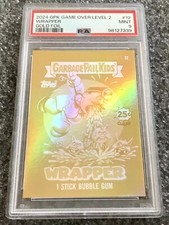 2024 Garbage Pail Kids Game Over Gold Foil Wrapper /25 #12 PSA 9 MARIO NES VGA picture