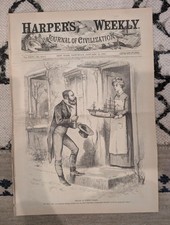 1880 Harpers Weekly Nast Political Cartoon, Mask Ball, Metropolitan Hall Jan 24 picture