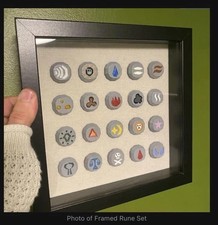 Runescape Framed Runes Set Birthday Gift For Fan, OSRS Present Hand Painted picture