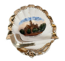 HAMILTON, OHIO OH -  COURT HOUSE - 1900s Antique Souvenir China Pipe Ashtray picture
