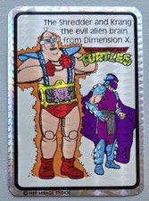 Rare VTG Prism 1989 TMNT Shredder & Krang Vending Machine Sticker Mirage Studios picture