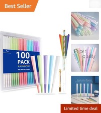 100 Pack Colorful Rolling Papers Pre Rolled Cones King Size - 108mm King Size Pr picture