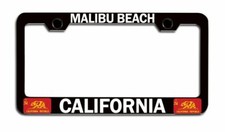 MALIBU BEACH CALIFORNIA Californian Steel License Plate Frame. CAN PERSONALIZE picture
