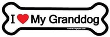 I Love My Granddog Bone Car Fridge Magnet 7