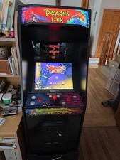 Arcade1Up DRAGON'S LAIR Cabinet Arcade Game & PacMan Stool VGC  picture