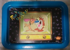 Vintage 1992 - The Ren & Stimpy Show TV Lap Tray - Nickelodeon Nicktoons  Metal picture