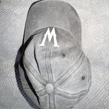 Wendy’s x Wednesday Gray Baseball Cap Hat w/ W Logo Restaurants & Fast Food picture