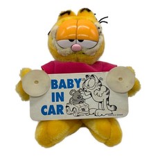 SEGA GARFIELD Car Mascot Plush Toy Vintage BABY IN CAR Jim Davis Paws, Inc. picture