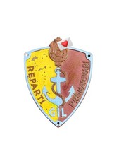 ITALIAN WW2 ~ITALY WW2 BLACK FLAME MILITIA SHIELD picture
