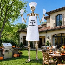 4-Piece Chef Outfit Set for 12 Ft Giant Skeleton, Halloween Yard Decoration Cost picture