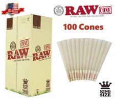 Authentic RAW Organic King Size Pre-Rolled Cones 100 Pack 🌟  picture