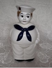 Vintage Pottery Sailor Boy Cookie Jar  11” Tall Shawnee Style picture