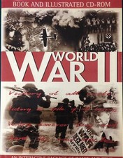 World War Two Large 14 by 10 Book with illistrated CD-Rom picture