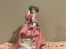 Vintage Royal Doulton Top O' The Hill Figurine Pink  Dress 7