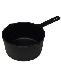 King Kooker CIP28S Seasoned Cast Iron Pot with 2 Pour 28 oz, Multicolor picture