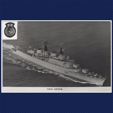 H.M.S. Antrim Royal Navy Warship Vintage Photograph 140mm x 90mm picture