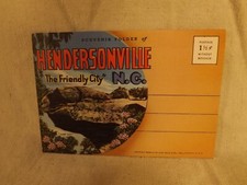 VINTAGE SOUVENIR FOLDER OF HENDERSONVILLE N.C. POSTCARDS picture