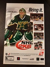 NHL 2K6 Video Game Promo Art PS2 XBOX ~ Vintage Comic Page PRINT AD 2005 picture