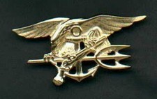Genuine US Navy SEAL Badge in Gold Trident US made Genuine Current Issue picture