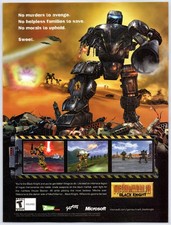 MechWarrior 4 Black Knight - PC - Vintage Original Print Ad/Poster Promo 2001 picture
