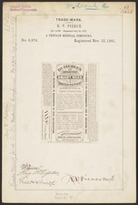 R V Pierce Trademark Registration Dr Pierce Smart Weed 1881 Medical Compound picture