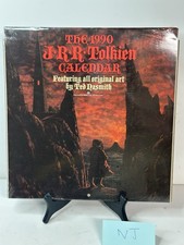Vtg J.R.R Tolkien Calendar 1990 Hobbit Lord of the Rings Ted Nasmith Art SEALED picture