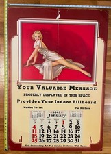 Vintage 1942 large format pin-up calendar - Pearl Frush - 44
