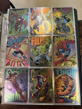 1994 marvel universe foil power blast #1 thru 9 trading cards picture
