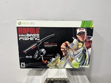 Xbox 360 Rapala Pro Bass Fishing Game With Fishing Rod Controller NEW Opened Box picture