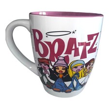 BRATZ GANG Large Double Sided Ceramic Coffee Mug Rose Colored Interior 25 Oz NEW picture
